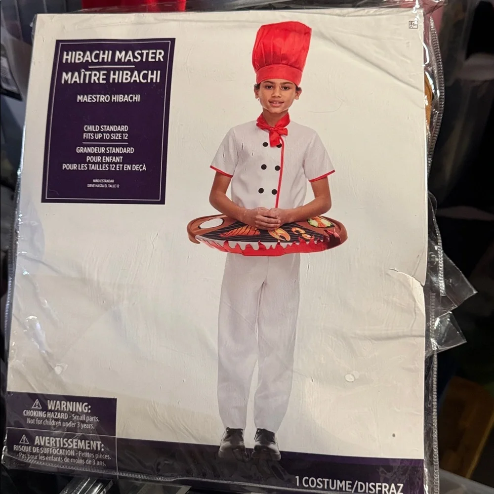 Hibachi Master Kids Costume - Red and White
